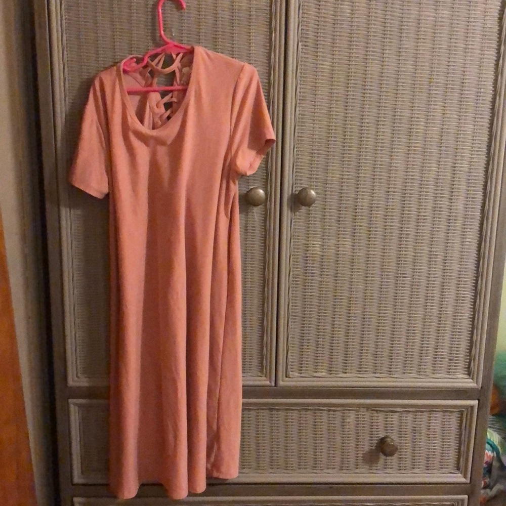Light pink dress with lace back